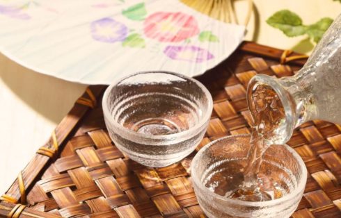 cold japanese sake on a summer day